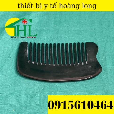 Lược Sừng Đen Răng To Chải Tóc Gội Đầu Mát Xa Dụng Cụ Spa Gội Đầu Dưỡng Sinh