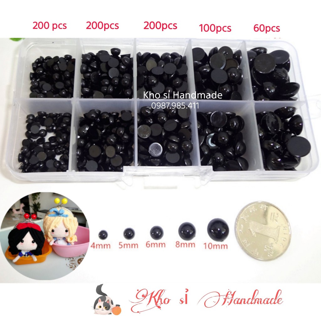 Hộp mắt thú dán 760 cái
