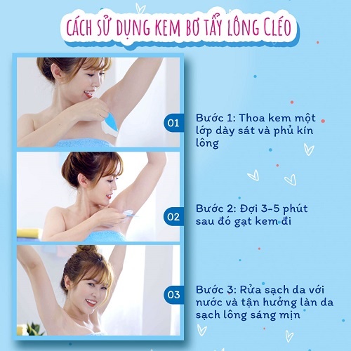 Kem Tẩy Lông Cleo - Kem Bơ Tẩy Lông Cleo Avocado Hair Removal Cream