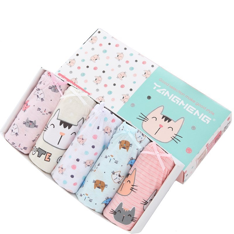 Quần Lót Bé Gái, Quần Chíp Bé Gái Set 5 Chiếc Kháng Khuẩn vải Cotton hàng Xuất Hàn Quốc Dành cho bé gái PT013