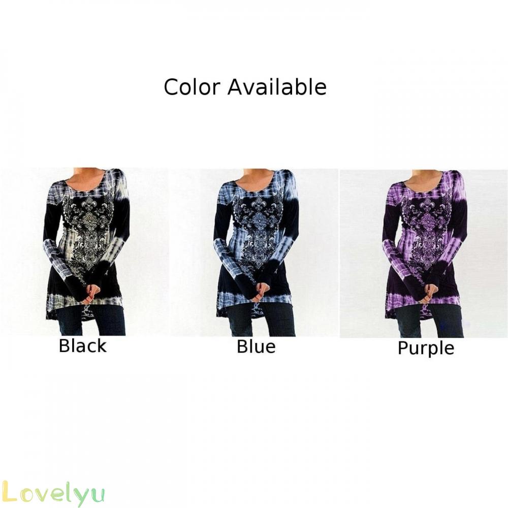 【LOVELYU】Womens Tops T Shirt T-shirt Winter Womens Casual Crew Neck Dress Long Sleeve【Good Quality】