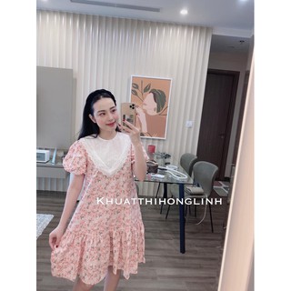 VÁY HOA PHỐI CỔ BÈO TRẮNG 🆘HOT HIT❌