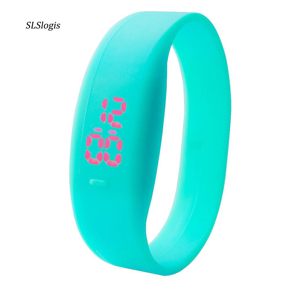 Đồng hồ điện tử màu trơn Unisex dây đeo silicon thể thao | BigBuy360 - bigbuy360.vn