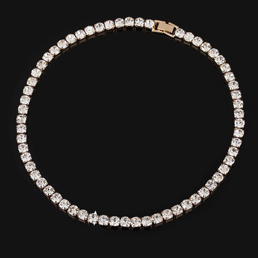 Vòng cổ choker đính pha lê lấp lánh phong cách sang trọng cho nữ