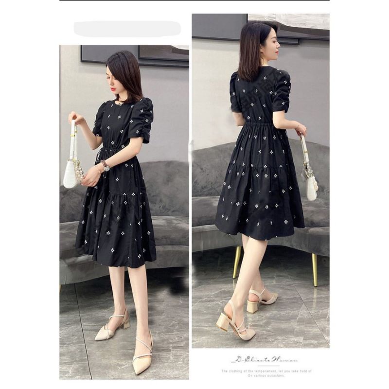 Đầm tiểu thư dáng basic hoa in 🌼🌼🌼🌼🌼