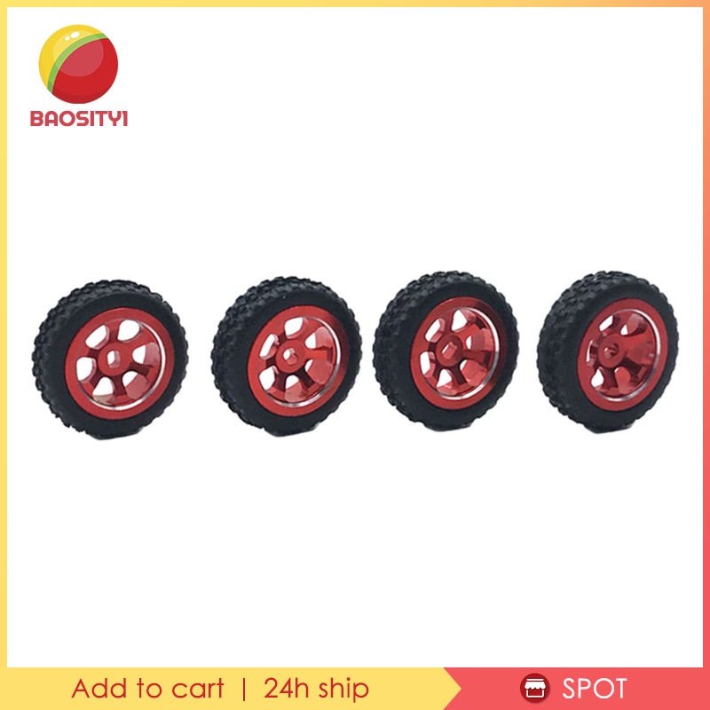 Bộ 4 Bánh Xe Cao Su 20mm Cho Xe Điều Khiển WLtoys 1 / 28 K969 K979 K989 P929