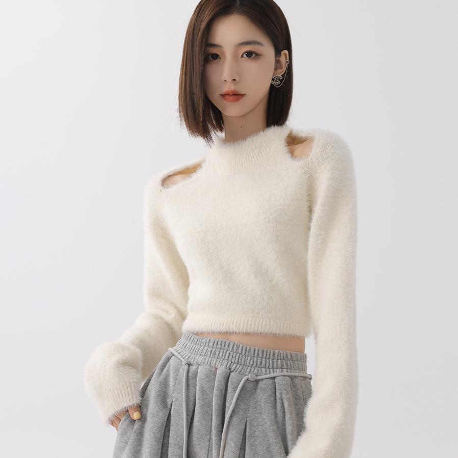 Áo Sweater Nữ Tay Dài Cột Dây Sau Lưng Phong Cách Hàn Quốc Thời Trang Xuân Thu 2022