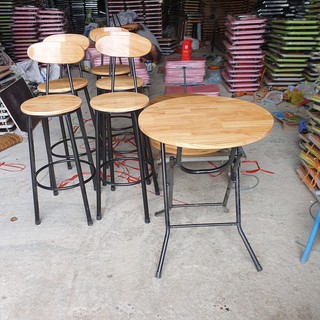 Ghế quầy bar.gỗ cao su( ghế ngồi quầy thu ngân)