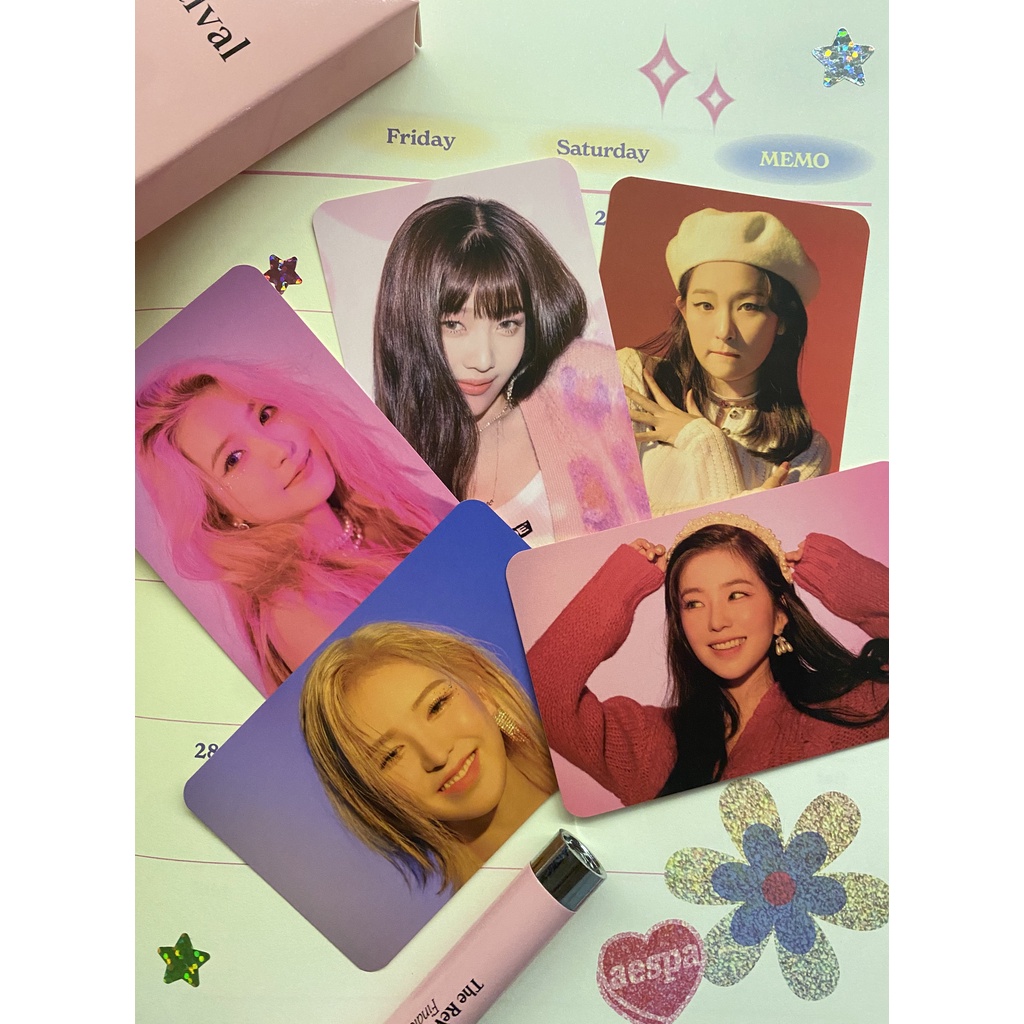 Ảnh photocard keyring Red velvet album Finale Monster Like Water Irene Seulgi Wendy Yeri Joy card