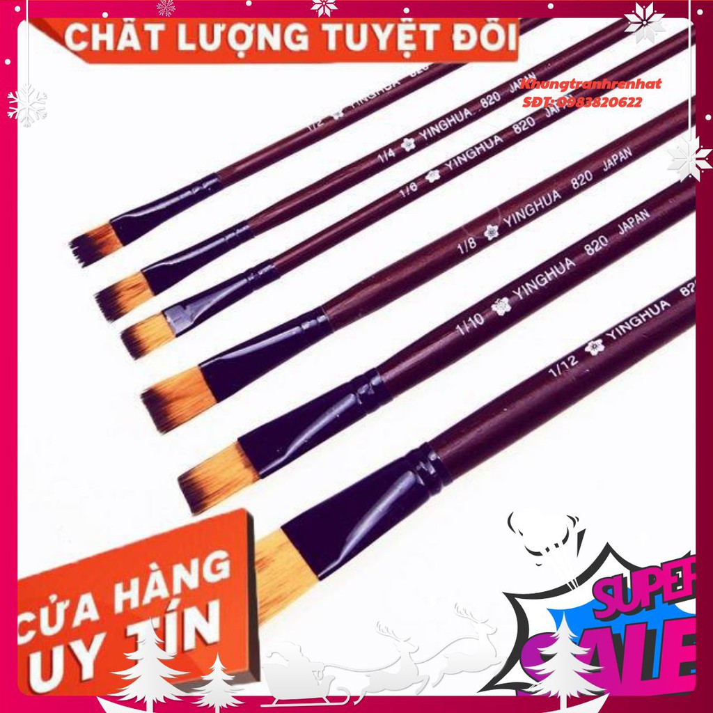 Bộ bút đầu bằng sakura màu nâu gỗ (6 cây)