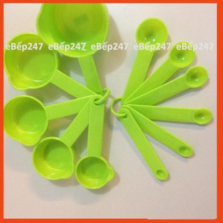 Rẻ vô địch Bộ thìa đong nhựa cao cấp 11 cái - eBếp247