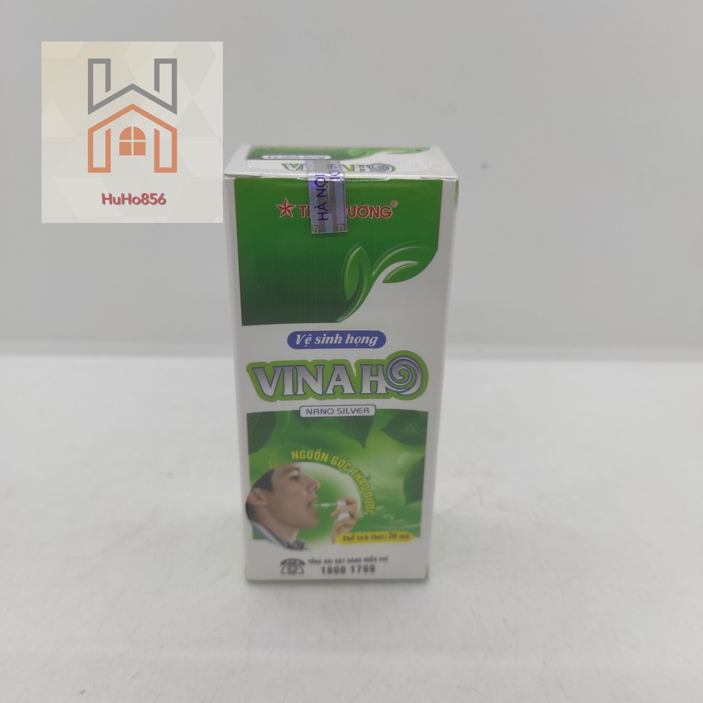 Xịt họng Vinaho - Giảm ho, Vệ sinh họng, khử hôi miệng, ho gió, ho khan, ho dị ứng thời tiết