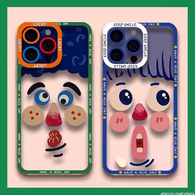 Ốp Điện Thoại Silicon Trong Suốt Họa Tiết Bé Trai Và Bé Gái Cho IPhone 13/12 Pro Max Case/11/ XS/ XR/ X/ 8/ 7/ 6/ Plus