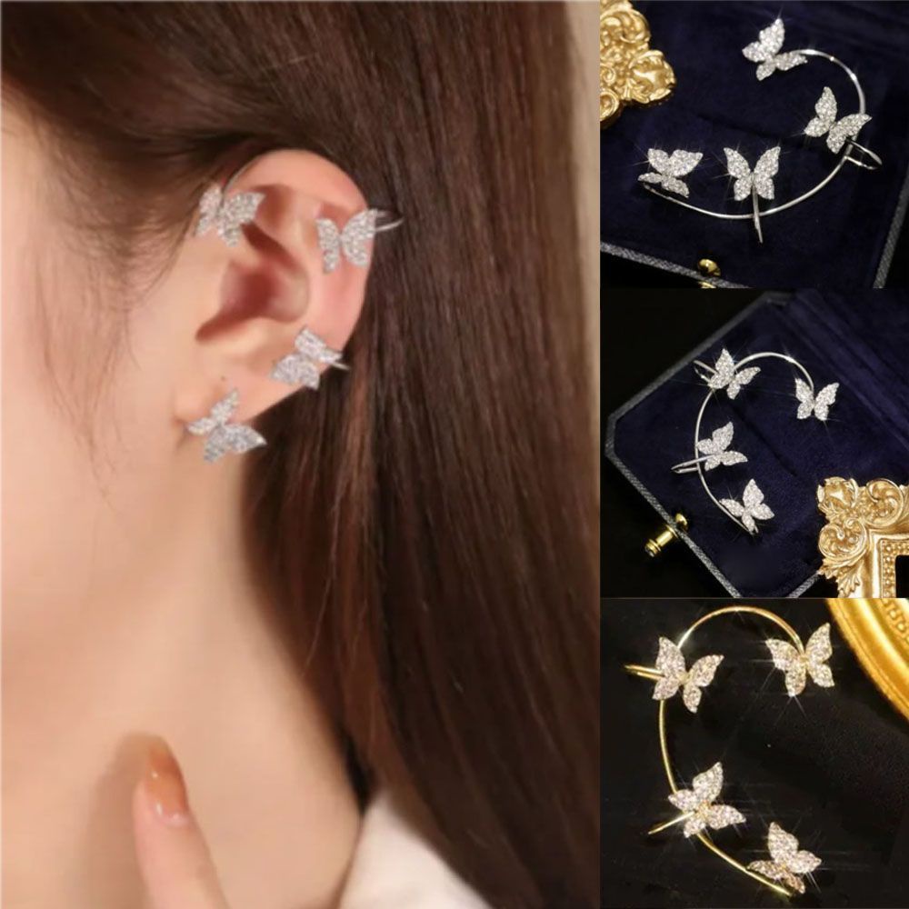 Món Quà Thời Trang|(MớI) Khuyên VàNh Tai HợP Kim ĐíNh Đá Xinh XắN