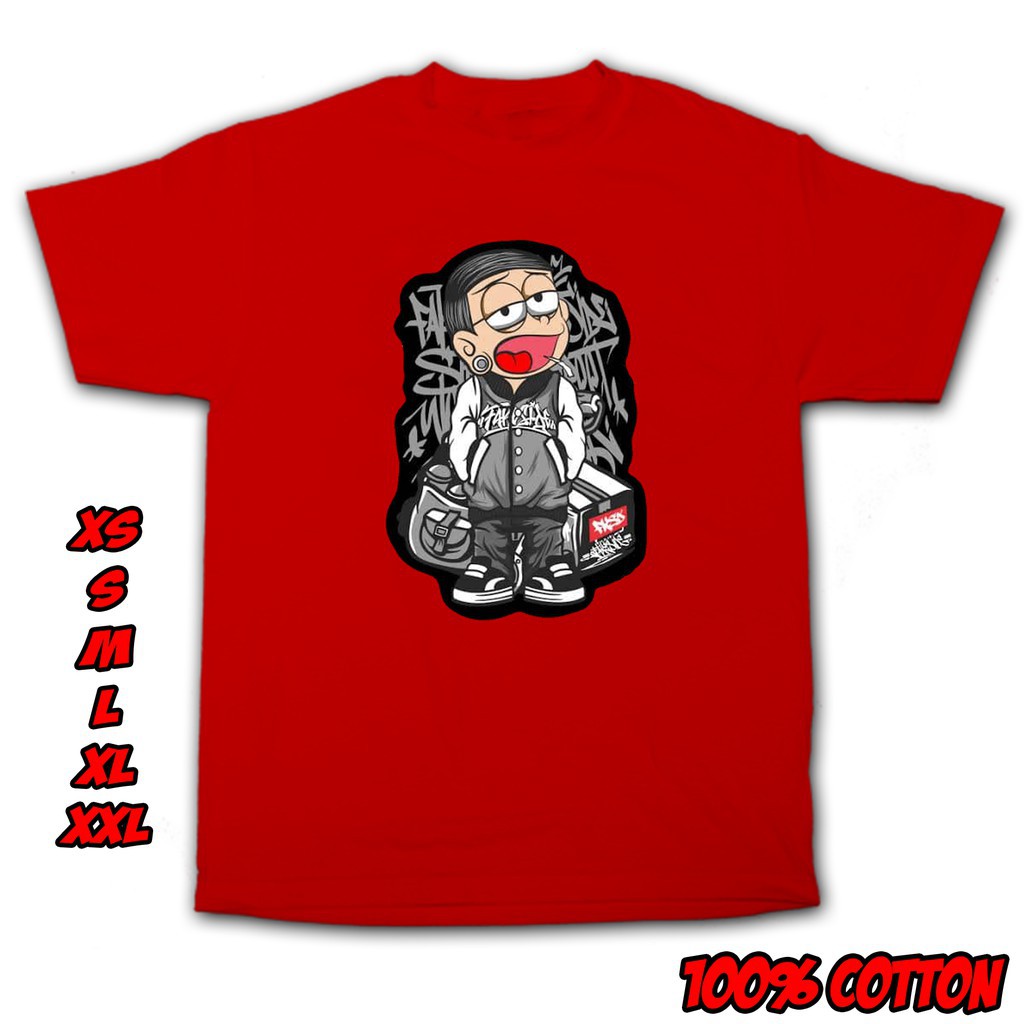 🔥HOT🔥 Áo thun unisex in Doraemon Nobita HipHop Graffiti Cool BadAss Gangster đẹp chất lượng giá rẻ
