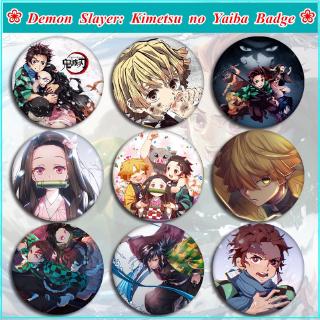 ❀ Demon Slayer: Kimetsu no Yaiba - Anime Cosplay Badge Cài áo ❀ 1Pc 58MM Collection Brooches Pins for Backpack Clothes（9 Styles）