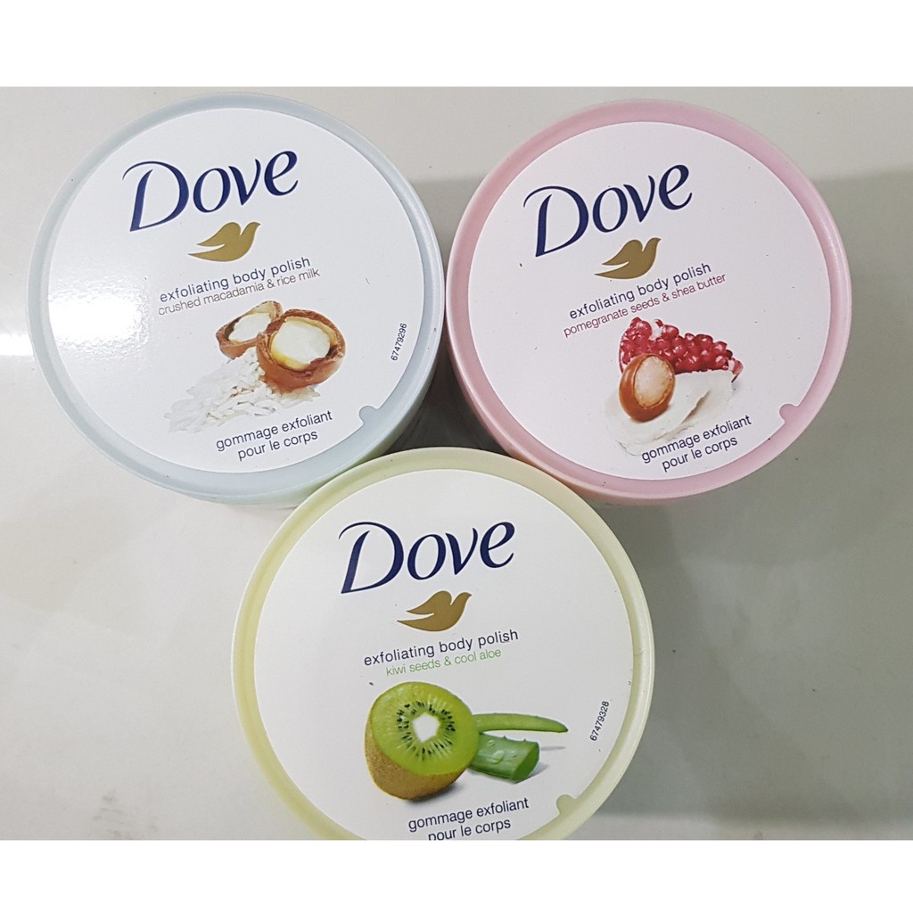 Tẩy da chết Dove Exfoliating Body Polish 298g [Bản Đức]