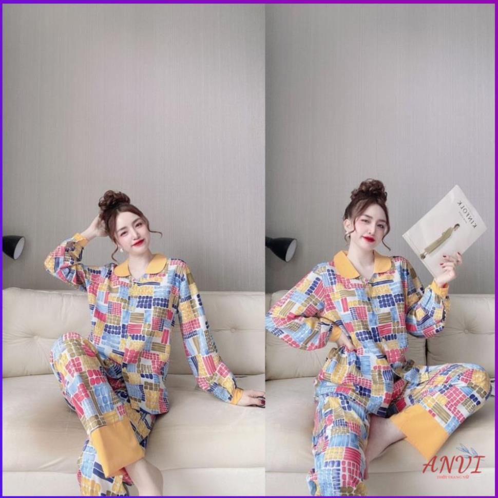 Đồ Ngủ Nữ Lụa Latin ANVI,  Bộ Ngủ Mặc Nhà Pijama Dễ Thương Thiết Kế Cao Cấp <62Kg . | BigBuy360 - bigbuy360.vn