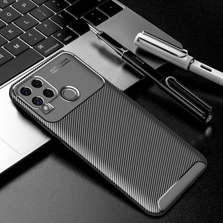 Ốp điện thoại sợi carbon mềm chống sốc cho oppo realme c15 c12 c11
