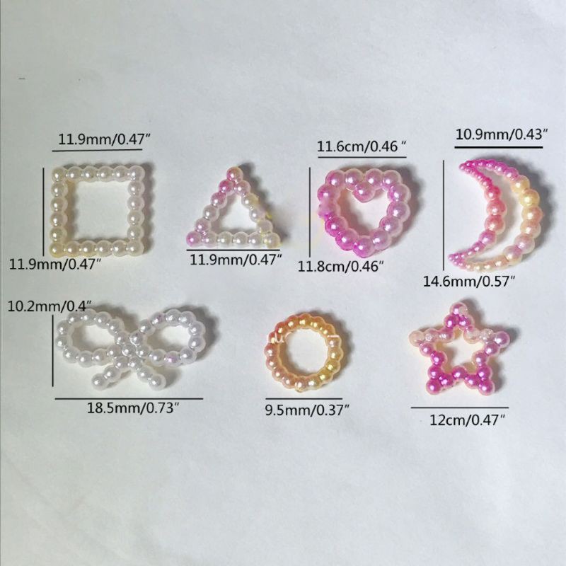 Bộ 10g Phụ Kiện Trang Trí Nhựa Resin ABS Hình Ngôi Sao/Mặt Trăng/Trái Tim/Nơ Lưng Phẳng Cho Vào Khuôn Làm Mặt Trang Sức