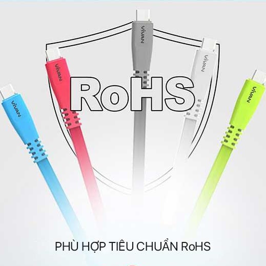 Dây cáp sạc Micro usb, sạc nhanh Samsung chính hãng Oppo Xiaomi cho android VIVAN CSM100S Nhựa PVC Dẹt 1m BenZ Store