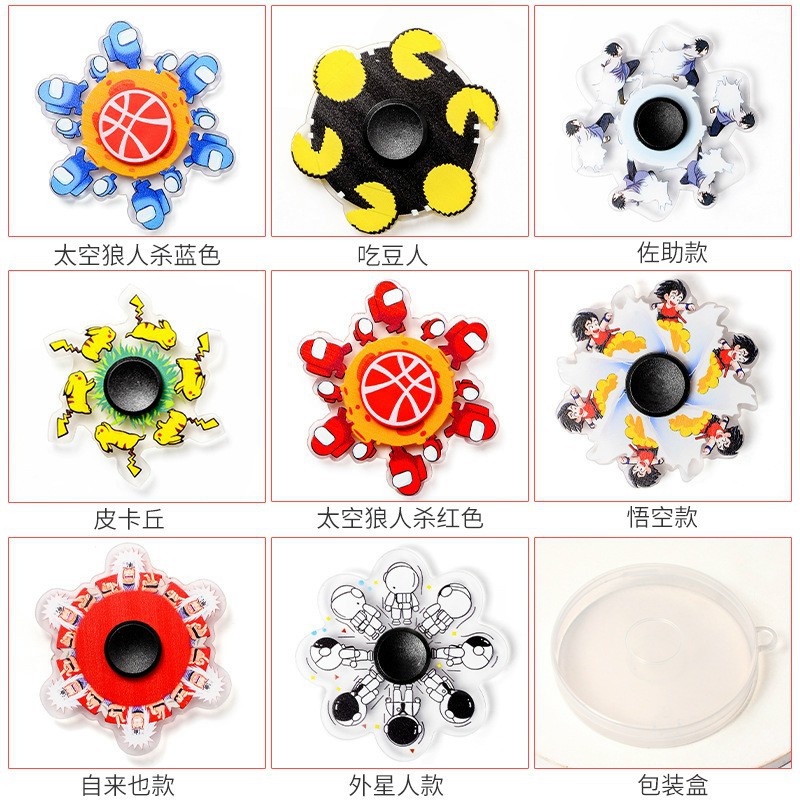 Con Quay Đồ Chơi Fidget Spinner Edc, Họa Tiết Rằn Ri