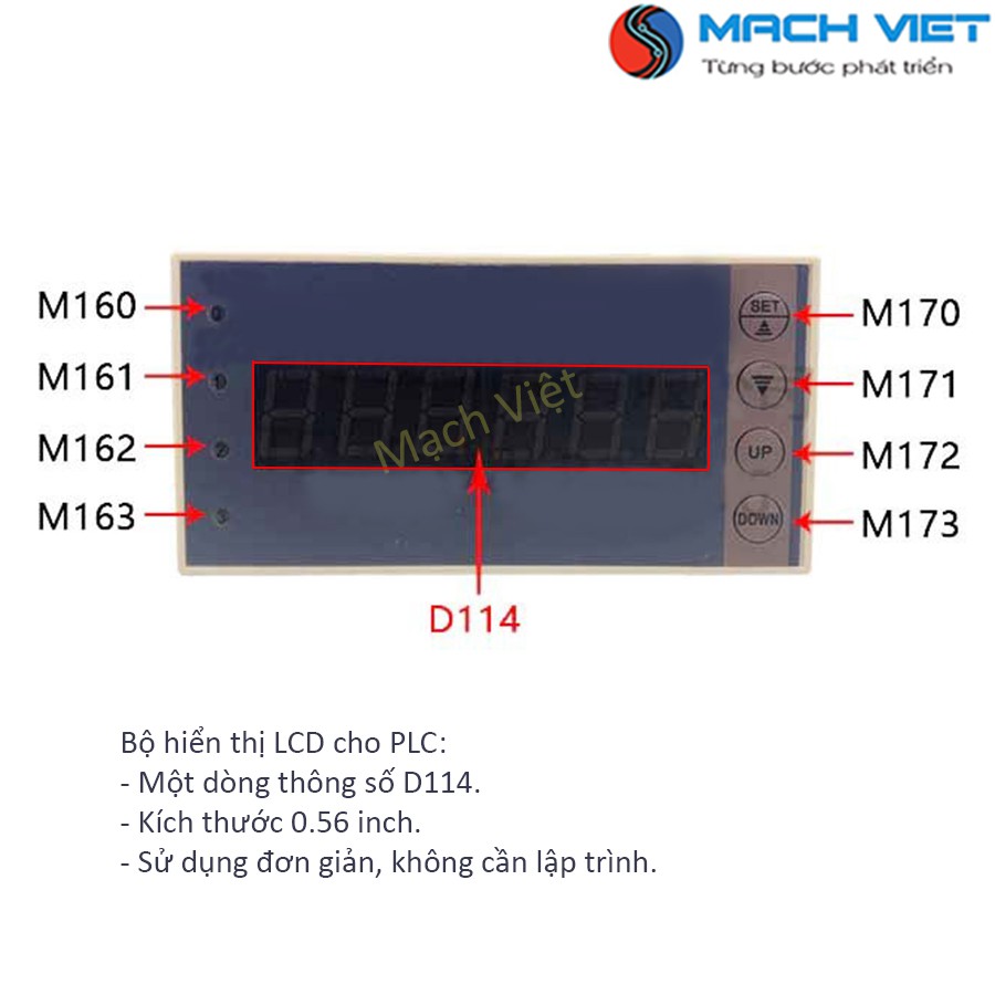 Bộ hiển thị LCD cho PLC - 2 dòng 0,56inch