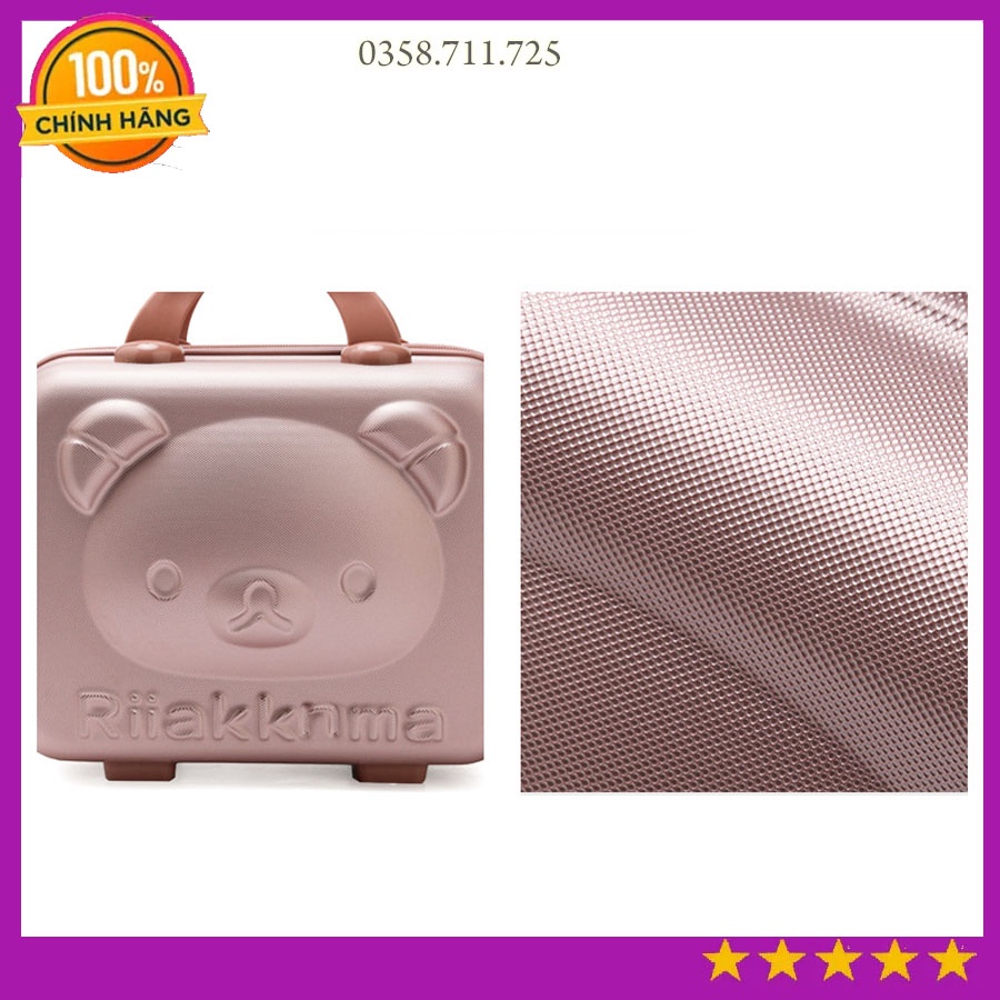 Valy du lịch mini hình Gấu dễ thương, cốp đựng đồ trang điểm tiện lợi