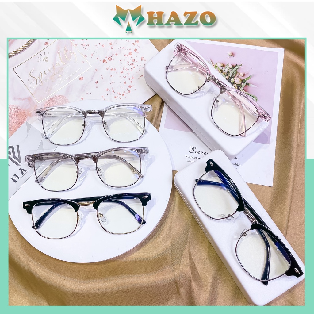 [Sỉ] Mắt Kính Giả Cận Nửa Gọng Club Master Unisex Nhiều Màu Siêu Hot - Hazo