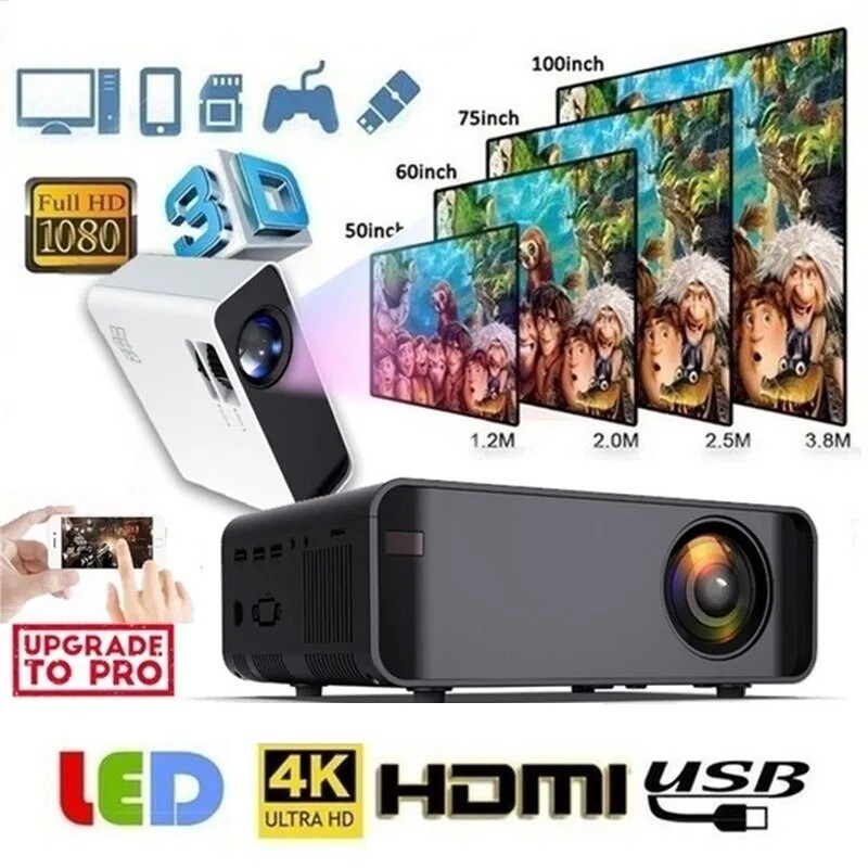 [Mã SKAMLTB1110 giảm 20K đơn 0Đ] [Tặng Quà 300k] Máy chiếu Mini LC70 FullHD cầm tay có WIFI Kết nối điện thoại không dây