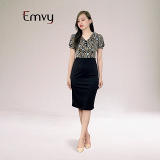 Đầm công sở liền thân body, chất liệu Lụa kết hợp umi, dày dặn, thoáng mát B77 Emvy