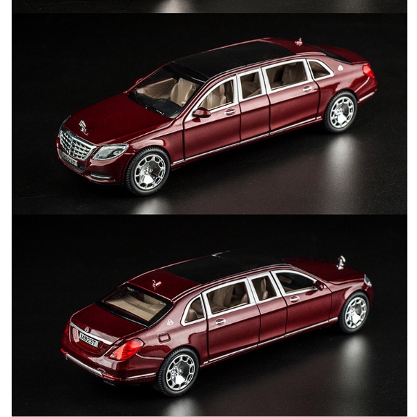 Xe mô hình hợp kim Mercedes-Benz Maybach S600 cao cấp, tỷ lệ 1:24, quà tặng, trang trí, sưu tầm.