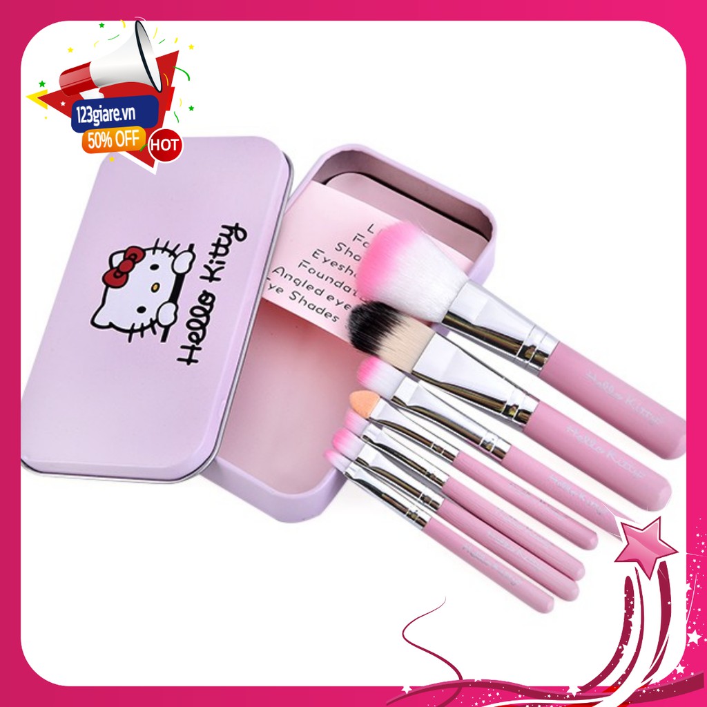 Bộ cọ trang điểm Hello Kitty 7 món