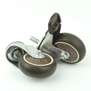 Bánh xe SUPO 75x25 Cao su mềm, cọc vít M12