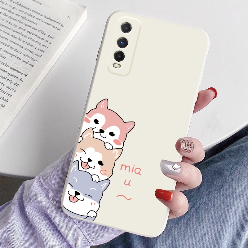 Ốp Điện Thoại Silicon Mềm Hình Hoạt Hình Dễ Thương Có Dây Đeo Cho Vivo y20i y20s y12s y1s y20