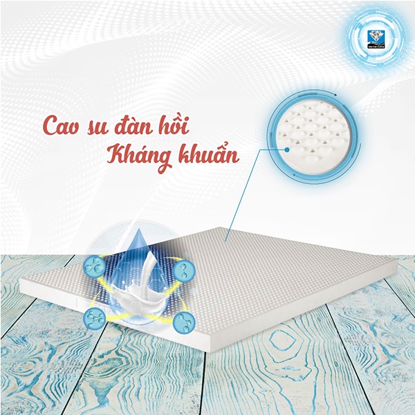 Nệm cao su massage Kim Cương 140x200x5cm