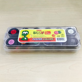 Bộ Màu Nước Poster Dooly 12 Màu Dong A (10ml/lọ và 30ml/lọ)