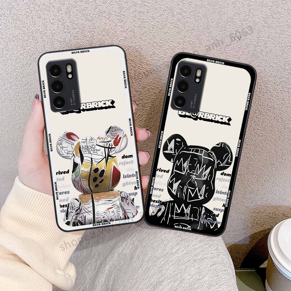 Ốp Oppo Reno6 / Reno6 Z 5G / Reno 6 be@r brick mars thời trang, ốp lưng điện thoại viền dẻo siêu chất