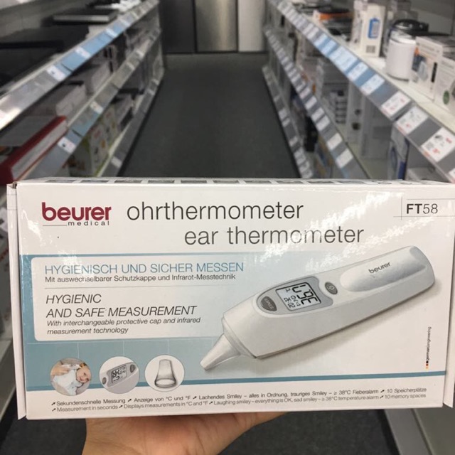 Nhiệt kế điện tử đo tai Beurer FT58 - Đo chính xác, nhanh chóng với cảm biến hồng ngoại