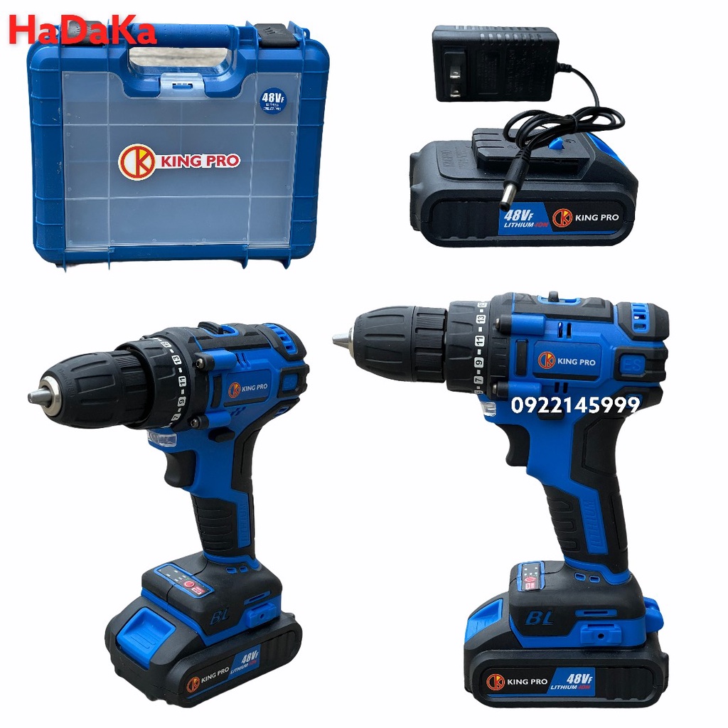 Máy khoan pin 48VF kingpro motor từ không than