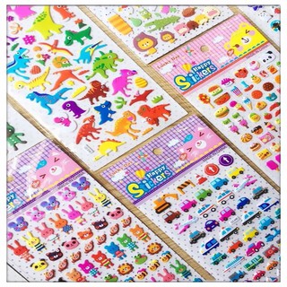Sticker hình dán hoạt hình nổi 3D được chọn mẫu kích thước 10x24cm cho bé