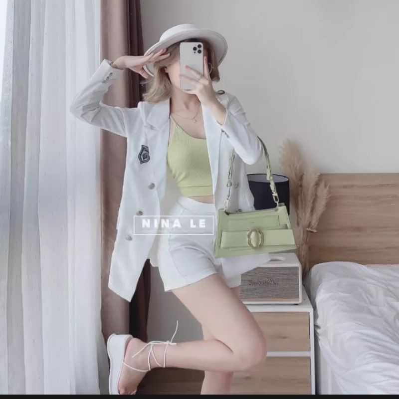 sét vest 3món áo dây trong quần đùi kèm áo vét kiểu mới