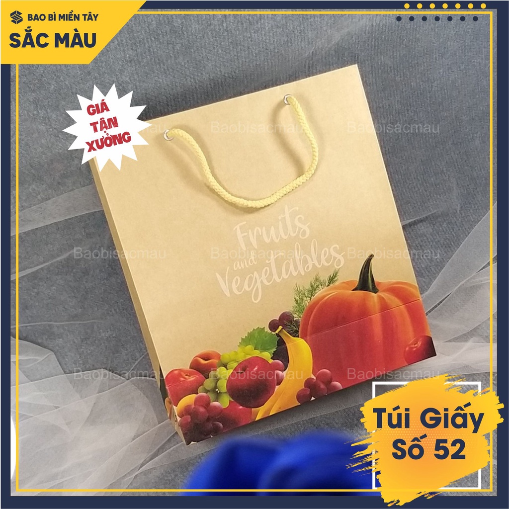 Sét 5 túi giấy đựng trái cây, thực phẩm , quà tặng....- Túi giấy số 52