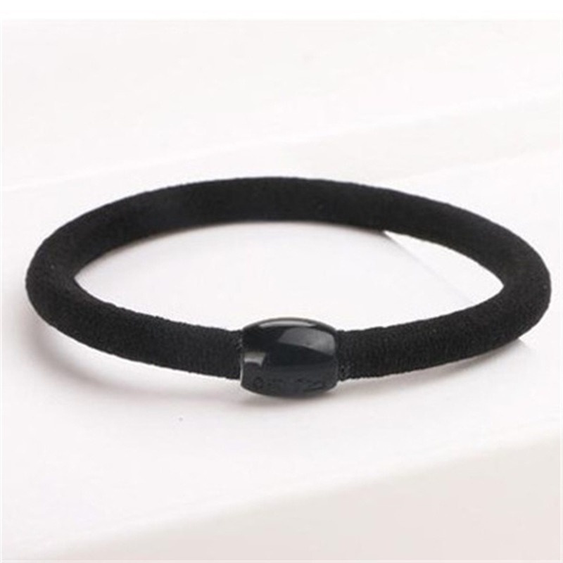 Dây Thun Cột Tóc Bằng Cao Su Co Giãn Màu Đen Bền Chắc MS1 (1c)