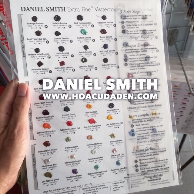 [DA ĐEN] Bảng Màu Chấm DANIEL SMITH 66-240 màu