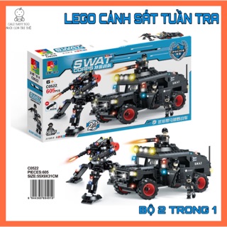 [NEW] Đồ Chơi Lego Robot Cảnh Sát SWAT Tuần Tra Đặc Biệt 2 Trong 1 || Bộ LEGO