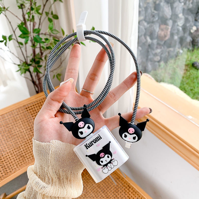 Vỏ Bảo Vệ Dây Cáp Sạc Nhanh Kuromi Apple 11pro 20w iPhone12