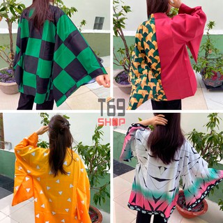   Giao hỏa tốc  Áo Haori cosplay Viêm trụ Trùng Trụ Thủy Trụ Tanjiro Zenitsu anime Kimetsu no Yaiba 