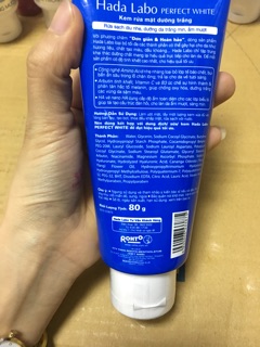 Sữa rửa mặt dưỡng trắng Hada Labo