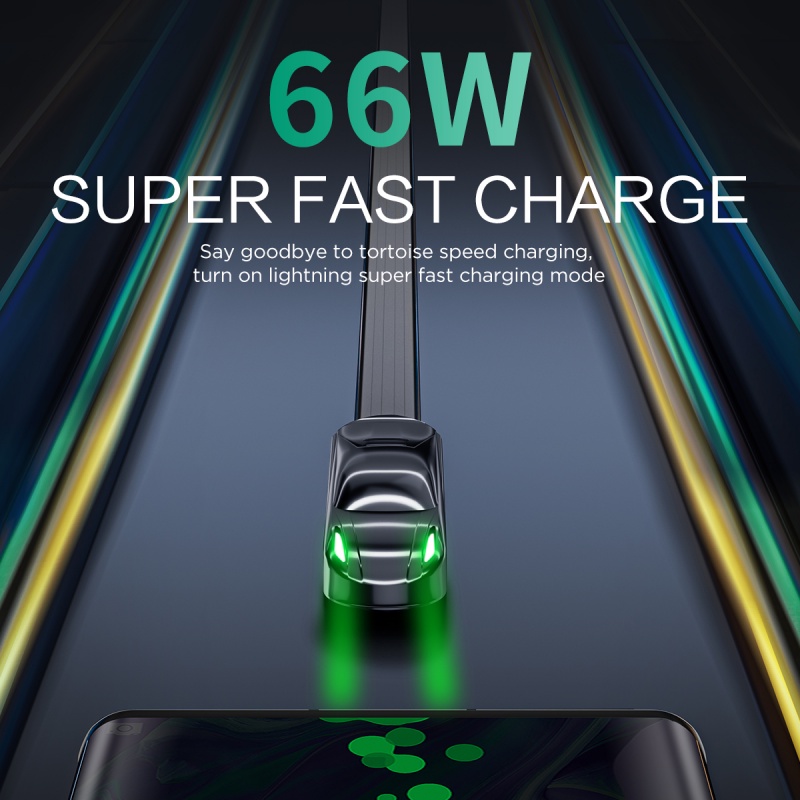 Cáp sạc nhanh FONKEN 5A 66W USB Type-C thiết kế 90 độ cho điện thoại Samsung Xiaomi Huawei